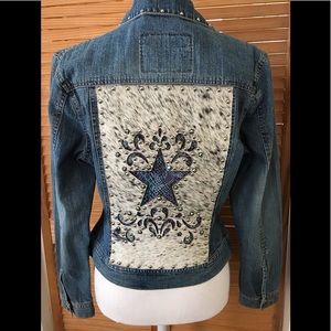 CRIPPLE CREEK DENIM FUR JACKET Size XS